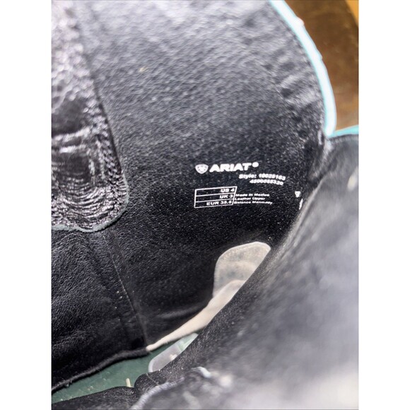 Ariat Embroidered Shaft Western Boots Kids 4 M Unrivaled Relentless Leather - Picture 8 of 13